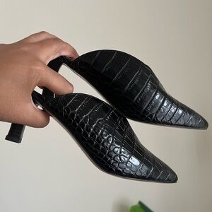 Club Monaco Croc-Patterned Mules